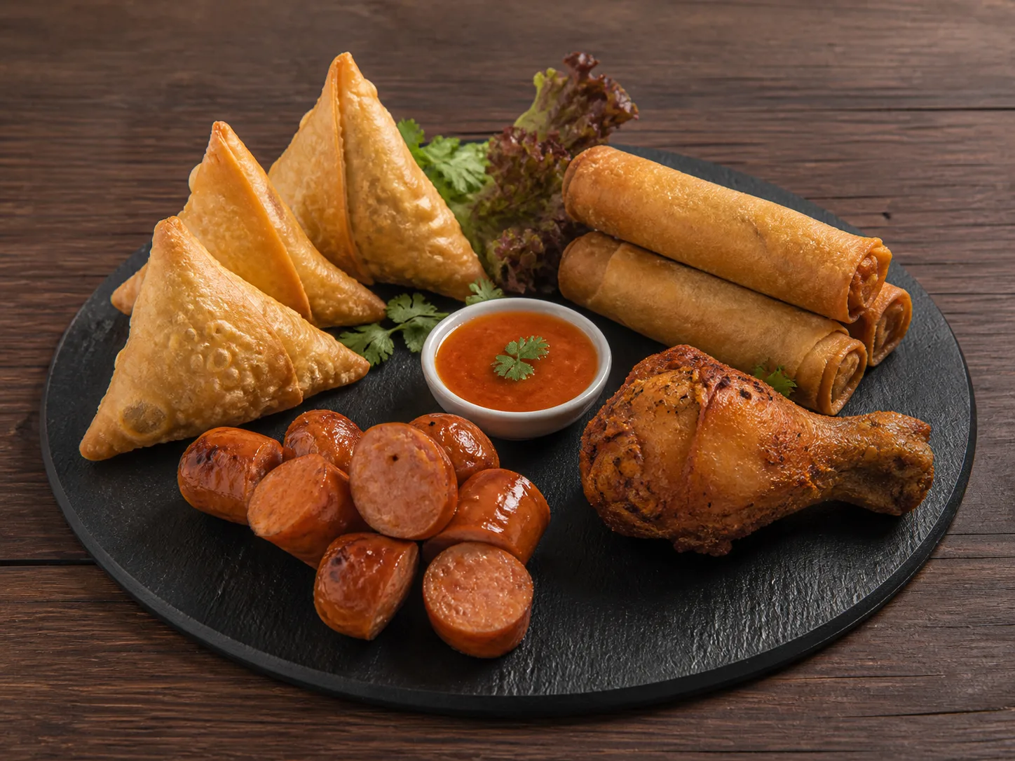 Individual mixed savoury mini platter